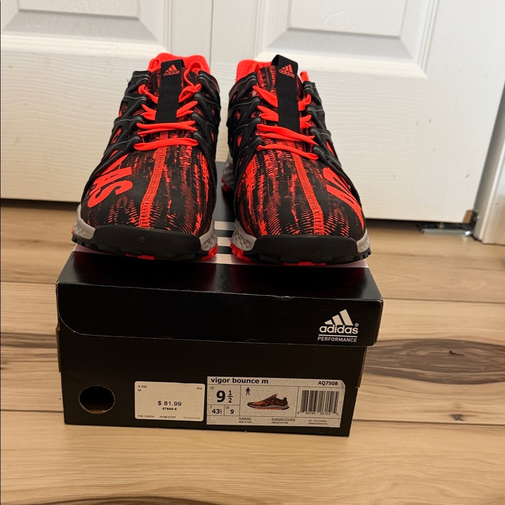 Adidas Vigor Bounce Shoes - Red and Black